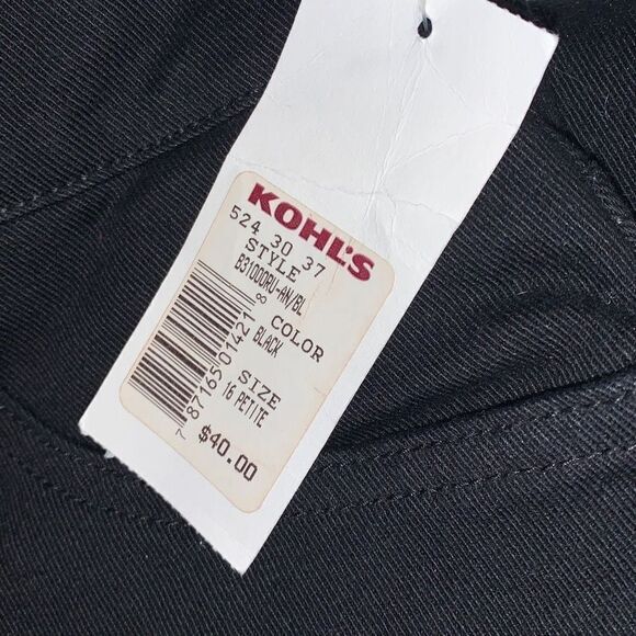 Gloria Vanderbilt Black Classic Stretch Amanda Jeans 16P - Picture 2 of 16